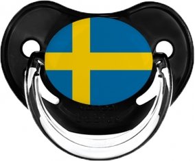 Drapeau Suède Sucette Physiologique Noir classique
