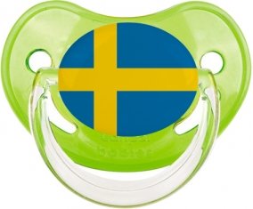 Drapeau Suède Sucette Physiologique Vert classique