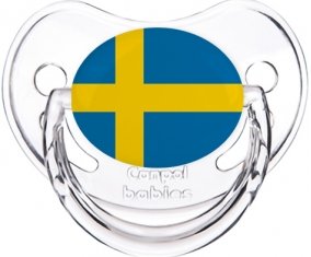 Drapeau Suède Sucette Physiologique Transparent classique