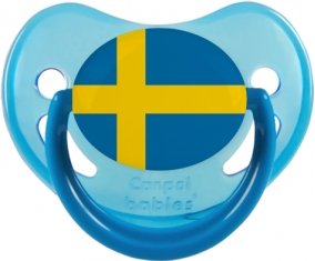 Drapeau Suède Sucette Physiologique Bleue phosphorescente