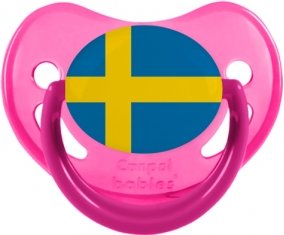 Drapeau Suède Sucette Physiologique Rose phosphorescente