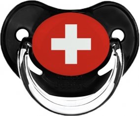Drapeau Suisse Tétine Physiologique Noir classique