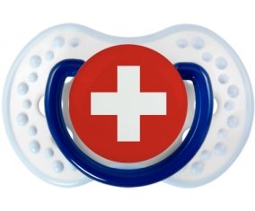 Drapeau Suisse Sucete LOVI Dynamic Marine-blanc-bleu classique