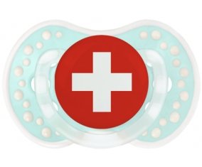 Drapeau Suisse Sucete LOVI Dynamic Retro-turquoise-lagon classique
