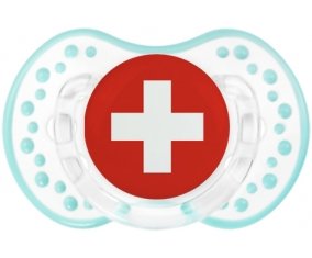 Drapeau Suisse Sucete LOVI Dynamic Retro-blanc-lagon classique