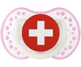 Drapeau Suisse Sucete LOVI Dynamic Blanc-rose phosphorescente
