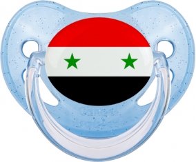 Drapeau République arabe syrienne Sucete Physiologique Bleue à paillette