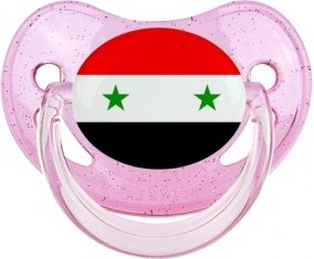 Drapeau République arabe syrienne Sucete Physiologique Rose à paillette
