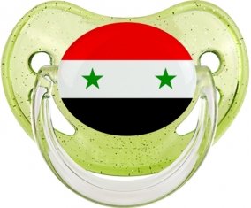 Drapeau République arabe syrienne Sucete Physiologique Vert à paillette
