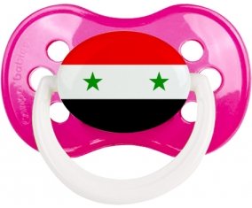 Drapeau République arabe syrienne Sucette Anatomique Rose foncé classique