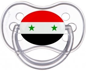 Drapeau République arabe syrienne Sucette Anatomique Transparente classique