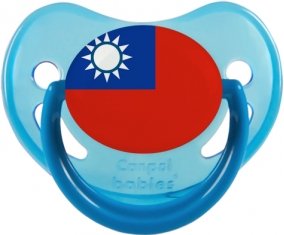 Drapeau Taïwan Sucette Physiologique Bleue phosphorescente