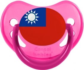 Drapeau Taïwan Sucette Physiologique Rose phosphorescente