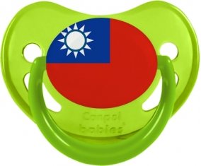 Drapeau Taïwan Sucette Physiologique Vert phosphorescente