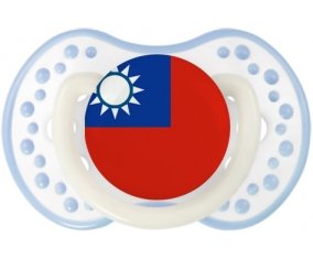 Drapeau Taïwan Sucette LOVI Dynamic Blanc-cyan classique