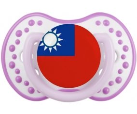 Drapeau Taïwan Sucette LOVI Dynamic Blanc-mauve classique
