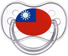 Drapeau Taïwan Tétine Anatomique Transparente classique