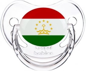 Drapeau Tadjikistan Sucette Physiologique Transparent classique