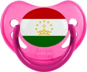 Drapeau Tadjikistan Sucette Physiologique Rose phosphorescente