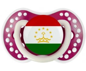 Drapeau Tadjikistan Sucette LOVI Dynamic Fuchsia phosphorescente