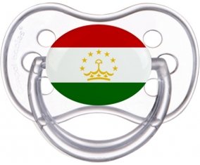 Drapeau Tadjikistan Sucette Anatomique Transparente classique
