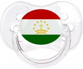 Drapeau Tadjikistan Tétine Cerise Transparent classique