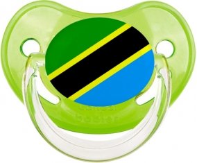 Drapeau Tanzanie Tétine Physiologique Vert classique