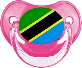 Drapeau Tanzanie Tétine Physiologique Rose classique