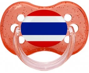 Drapeau Thaïlande Sucette Cerise Rouge à paillette