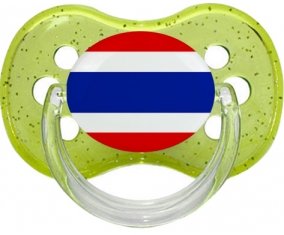 Drapeau Thaïlande Sucette Cerise Vert à paillette
