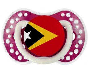 Drapeau Timor Leste Sucette LOVI Dynamic Fuchsia phosphorescente