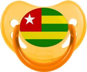 Drapeau Togo Sucette Physiologique Jaune phosphorescente