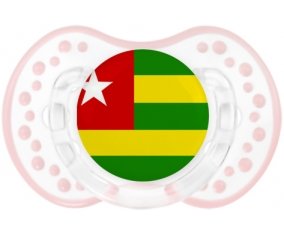 Drapeau Togo Sucette LOVI Dynamic Retro-blanc-rose-tendre classique