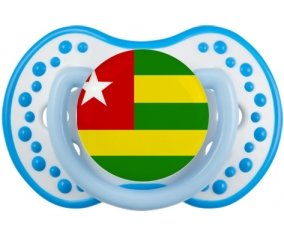 Drapeau Togo Sucette LOVI Dynamic Blanc-bleu phosphorescente