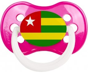 Drapeau Togo Sucette Anatomique Rose foncé classique