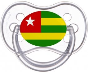 Drapeau Togo Sucette Anatomique Transparente classique