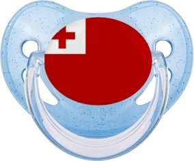 Drapeau Tonga Sucete Physiologique Bleue à paillette