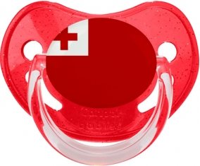 Drapeau Tonga Sucete Physiologique Rouge à paillette