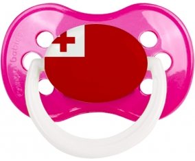 Drapeau Tonga Sucette Anatomique Rose foncé classique