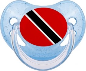 Drapeau Trinité-et-Tobago Sucette Physiologique Bleue à paillette