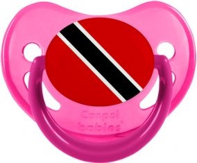 Drapeau Trinité-et-Tobago Sucette Physiologique Rose phosphorescente