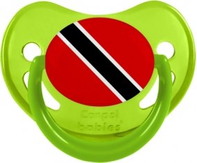 Drapeau Trinité-et-Tobago Sucette Physiologique Vert phosphorescente