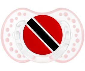 Drapeau Trinité-et-Tobago Sucette LOVI Dynamic Retro-blanc-rose-tendre classique
