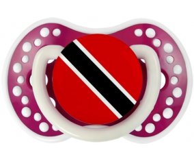 Drapeau Trinité-et-Tobago Sucette LOVI Dynamic Fuchsia phosphorescente