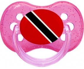 Drapeau Trinité-et-Tobago Sucette Cerise Rose à paillette