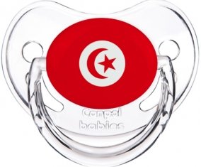 Drapeau Tunisie Sucette Physiologique Transparent classique