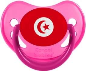 Drapeau Tunisie Sucette Physiologique Rose phosphorescente