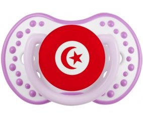 Drapeau Tunisie Sucette LOVI Dynamic Blanc-mauve classique