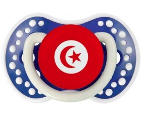 Drapeau Tunisie Sucette LOVI Dynamic Bleu-marine phosphorescente