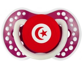 Drapeau Tunisie Sucette LOVI Dynamic Fuchsia phosphorescente